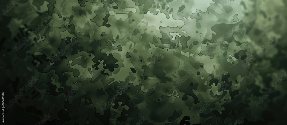 Poster blurred green and gray camouflage background with space for text or inscription ideal for a copy spa