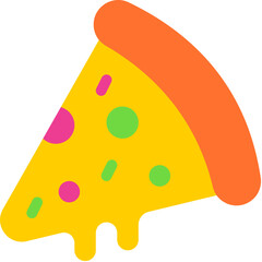 Vector Icon Pizza Slice, Pizza, Fat, Food And Restaurant, Salami, Italian Food