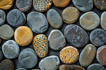 Circle texture pattern background. stone abstract 3D background with round, textured geometric backdrop. Geometric shapes overlap creating harmonious abstract composition. 