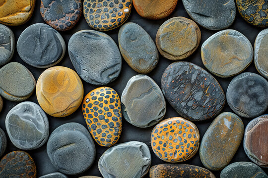 Circle texture pattern background. stone abstract 3D background with round, textured geometric backdrop. Geometric shapes overlap creating harmonious abstract composition. 