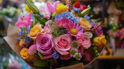Close-up of rose bouquet