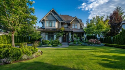Beautiful house with wellkept lawn