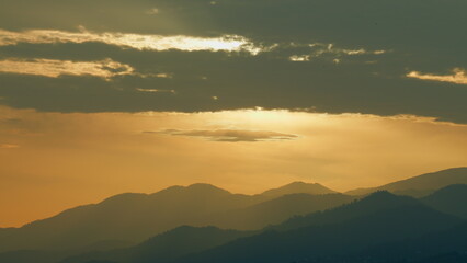 Bright Summer Sunrise And Dramatic Colors. Artistic Look With Vanilla Sky. Real time. © artifex.orlova