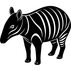 An elegant tapir with smooth curves Latest and Premium Vector Design and illustration