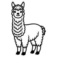 A minimalist alpaca with a soft coat Latest and Premium Vector Design and illustration