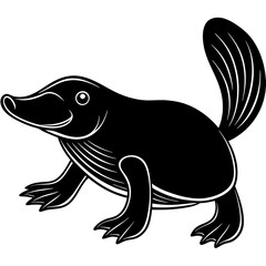 simple stylized platypus  Vector Design and illustration
