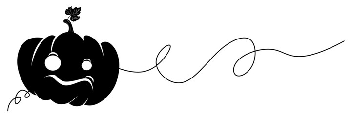 Line art pumpkin vector for a halloween day