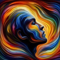 Obraz premium abstract background with rainbow