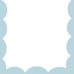 A decorative frame background for text or photo, featuring a floral border in a circular design with winter holiday elements in blue