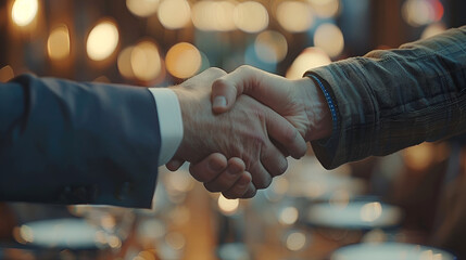 businessmen handshake business meeting and partnership .Generative AI