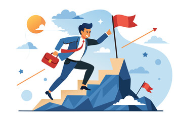 Determined leader overcoming obstacles to achieve business objectives, completing mission with skill and perseverance