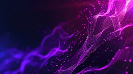 Dark blue minimalistic abstract artificial intelligence cloud computing and machine learning web technology background with copyspace