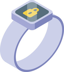 Smart ring showing lock icon, representing secure access control and wearable technology