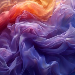 Obraz premium Rainbow colored wave abstract painting