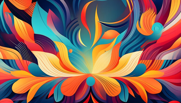  Bright Abstract Background- A vibrant and energetic abstract background with bold colors an_1(125)