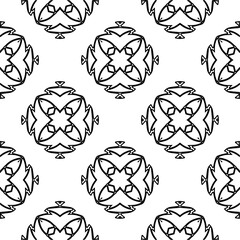 Repeat patterns.Abstract shapes from lines. Vector graphics for design, prints, decoration, cover, textile, digital wallpaper, web background, wrapping paper, clothing, fabric, packaging, cards.