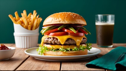 Aussie burger with the lot