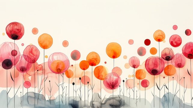 Abstract Art Background Flowers Botanical Abstract