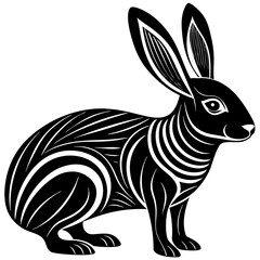 minimalist arctic hare with smooth lines 2 Vector Design and illustration