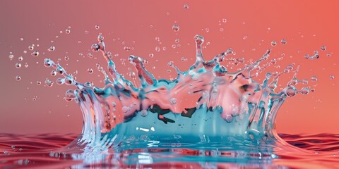 Splash picture, clean water, colorful