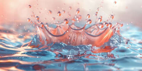 Splash picture, clean water, colorful