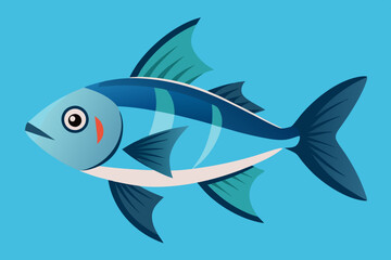  Beautiful colorful fish vector art illustration