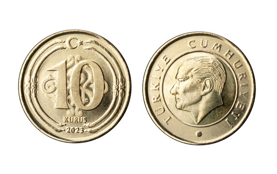 10 Turkish kurus coin