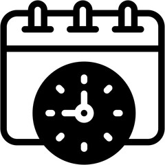 Vector Icon Time Management, Booking, Appointment, Calendar, Dates, Time and Date