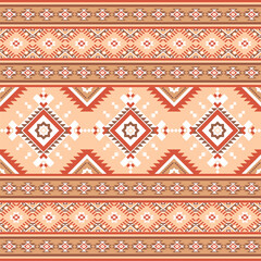 earthy Native American pattern featuring traditional geometric tribal designs. The intricate repeating diamond shapes and warm colors of brown, beige, and white make it ideal for textiles, backgrounds