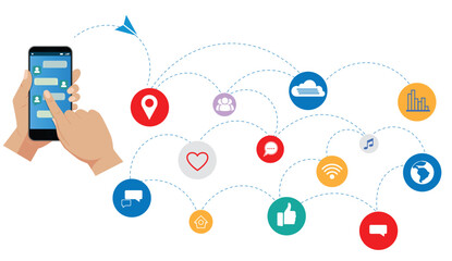 Fototapeta premium Mobile Communication and Connectivity Concept
