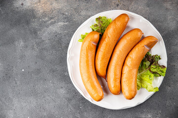 vegetarian sausages vegan food vegetable protein soy and tofu fresh meal food snack on the table copy space food background rustic top view