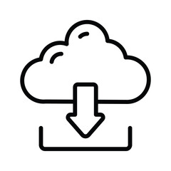 Ready to use icon of cloud download in editable style, up for premium use