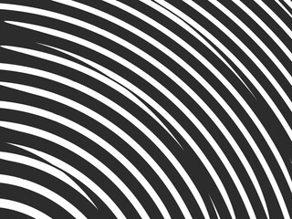 Monochrome black and white curving lines pattern background 