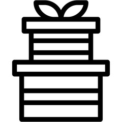 Vector Icon Gift Box, Present, Gift, Package, Birthday, Anniversary