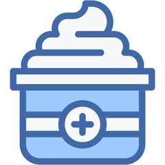 Vector Icon Cream, Moisturizer, Healthcare and Medical, Lotion, Medication, Jar