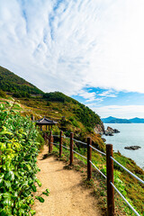 Obraz premium Daraengi Village is beautiful in all four seasons with terraced rice fields in harmony with nature.