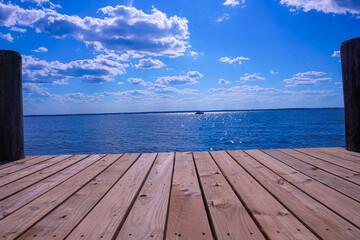 wooden pier on the sea