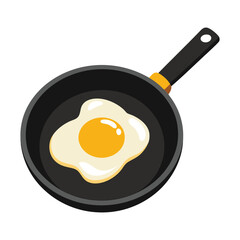 Illustration of Fried egg in the pan