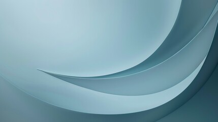 Obraz premium Abstract Curved Shapes in Blue Tones