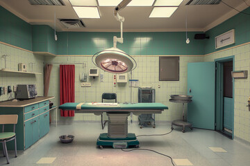 Interior of a vintage surgery room