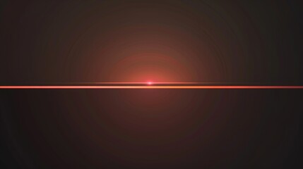 A Single Red Line of Light Across a Dark Horizon