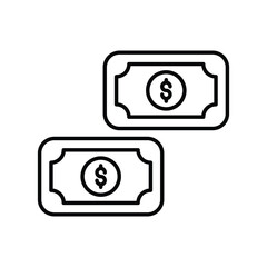 money line icon with white background vector stock illustration