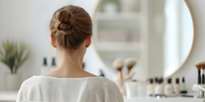 Woman writing about beauty fashion skincare hair trends and beauty tips. Concept Beauty Trends, Fashion Tips, Skincare Advice, Haircare Tips, Beauty Recommendations