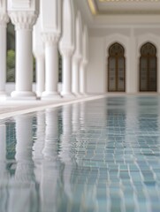 Fototapeta premium Luxury hotels near mosques, providing convenient and comfortable stays for tourists and worshippers alike.