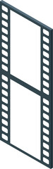 Isometric blank film strip for capturing cinematic moments in movie production