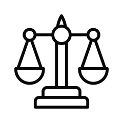 Trendy icon of balance scale in editable style, business law symbol