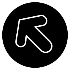 Vector Icon up, left up, arrow, sign