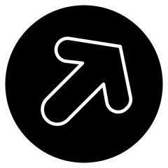 Vector Icon up, right up, arrow, sign