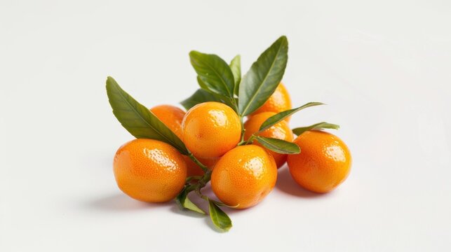 Nagami Kumquat fruit on white background