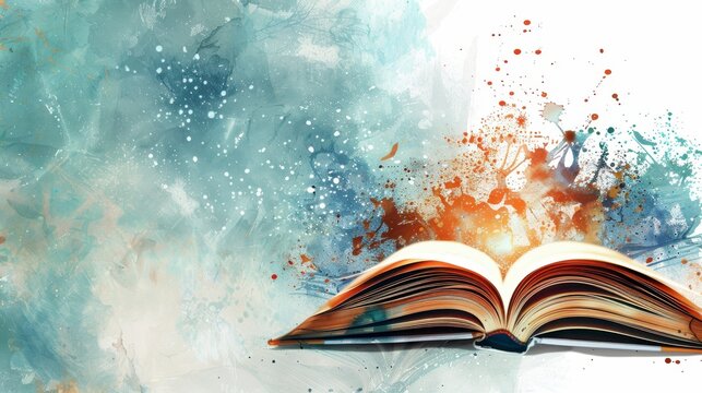 A book launch banner with eye-catching cover images and inviting event details.